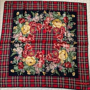Vintage Ralph Lauren Lady Astor Floral silk scarf